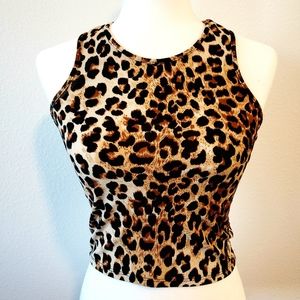 Charlotte Russe size Small cheetah print crop top